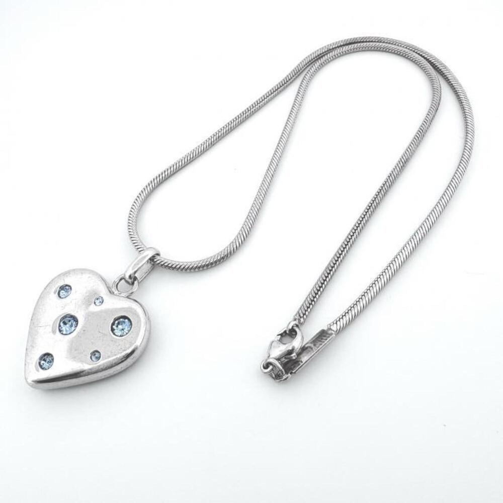 YVES SAINT LAURENT Vintage Silver Heart Necklace
